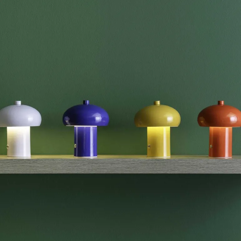 Lampe de table en métal Retro Seta (Orange)