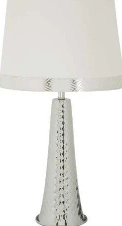 Lampe de table en métal Tower 30 x 54 cm (Argent)