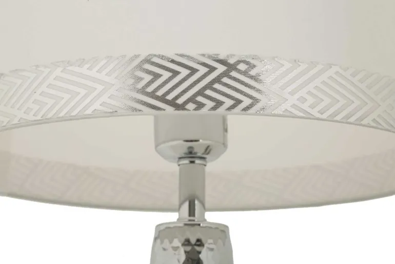 Lampe de table en métal Tower 30 x 54 cm (Argent)