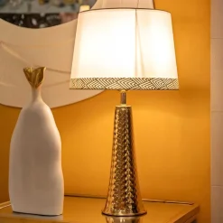 Lampe de table en métal Tower 30 x 54 cm (Doré)