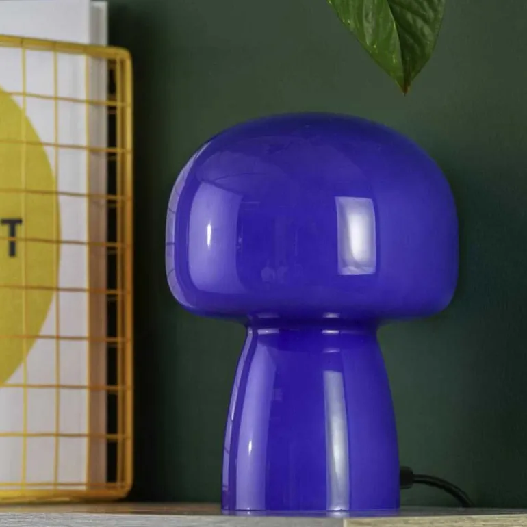 Lampe de table en verre Fervor (Bleu)
