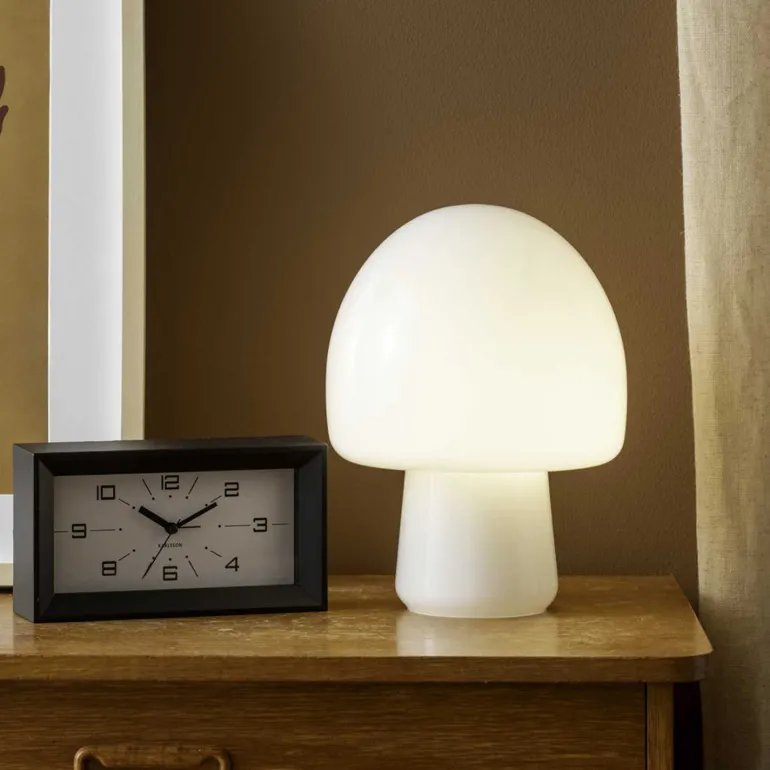 Lampe de table en verre Gozar (Blanc)