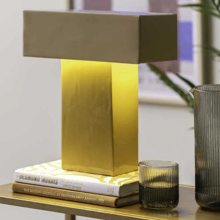 Lampe de table Grato Recto (Ocre et jaune pâle)