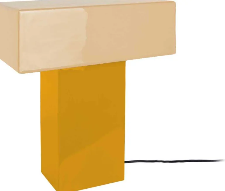 Lampe de table Grato Recto (Ocre et jaune pâle)