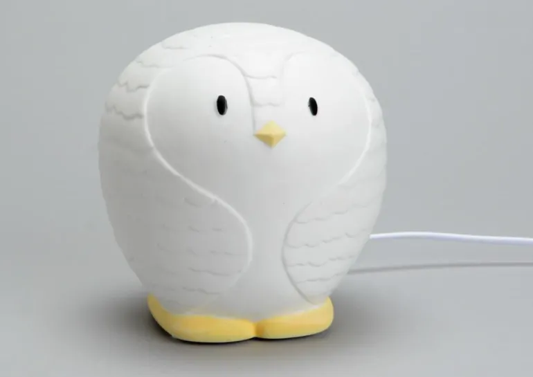 Lampe en porcelaine Pingouin