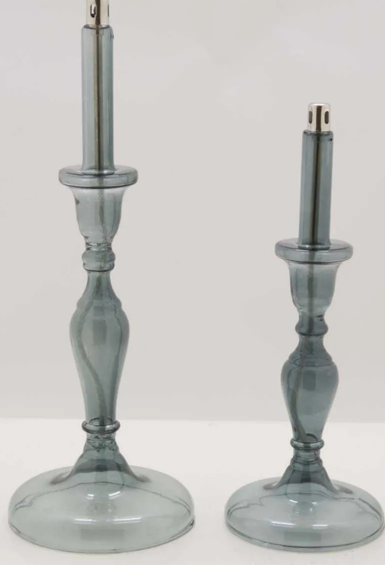 Lampe à huile en verre smoké Candle (14 x 38.5 cm)