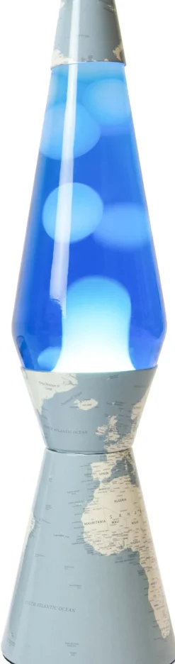 Lampe à poser avec carte du monde Lave