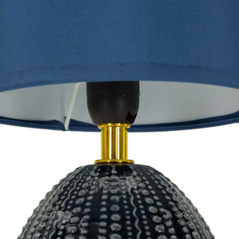 Lampe à poser en céramique et métal Flavi 15 x 30.5 cm (Bleu)