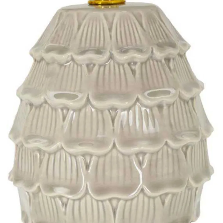 Lampe à poser en céramique et métal Pigny 15 x 30.5 cm (Crème)