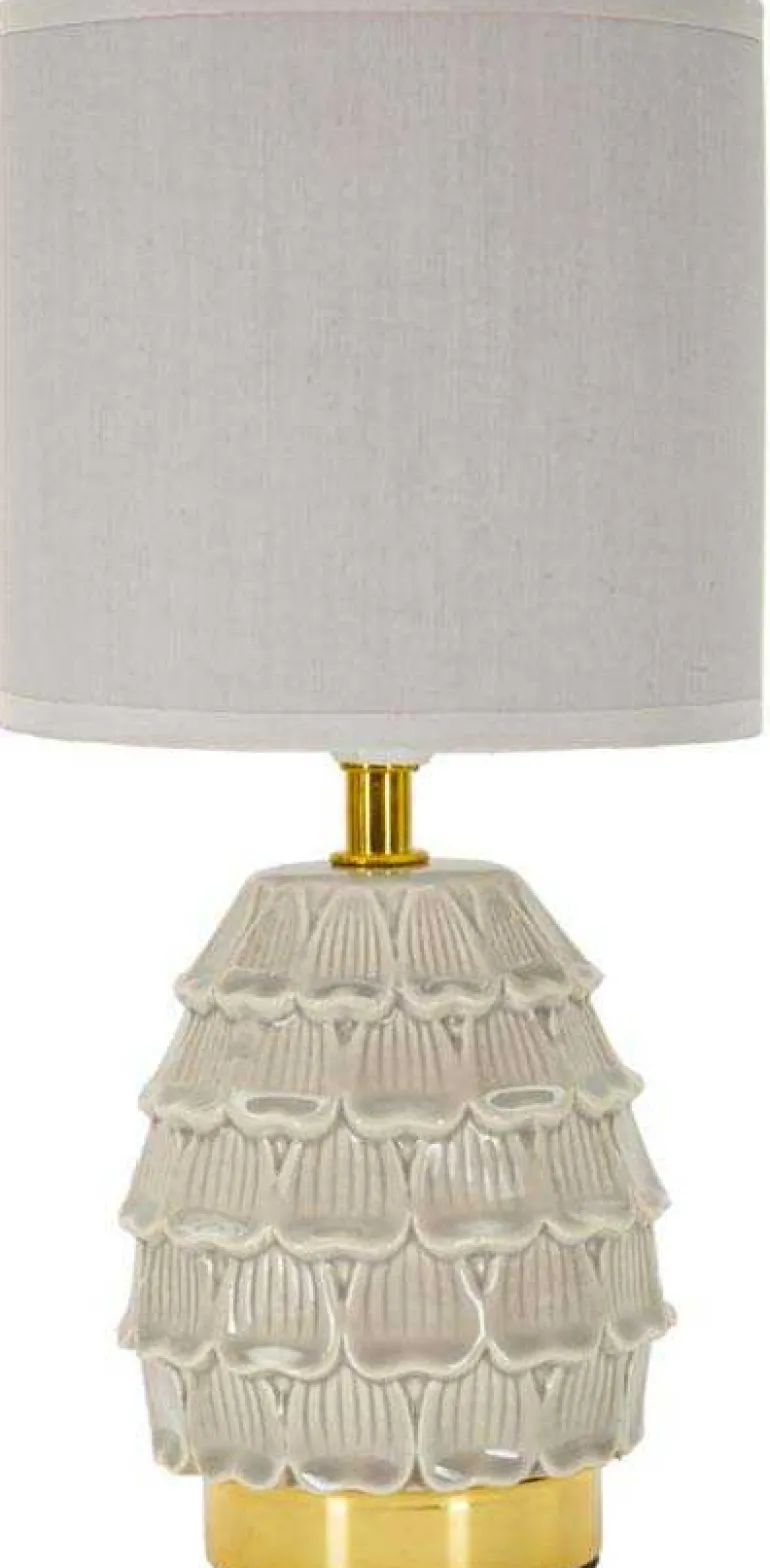 Lampe à poser en céramique et métal Pigny 15 x 30.5 cm (Crème)