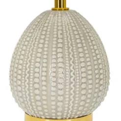 Lampe à poser en céramique et métal Flavi 15 x 30.5 cm (Gris)
