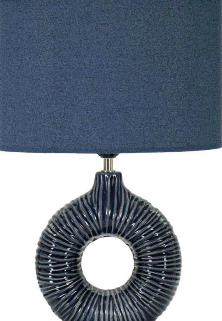 Lampe à poser en céramique Seta 28.5 x 15 x 43 cm (Bleu)