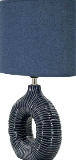 Lampe à poser en céramique Seta 28.5 x 15 x 43 cm (Bleu)