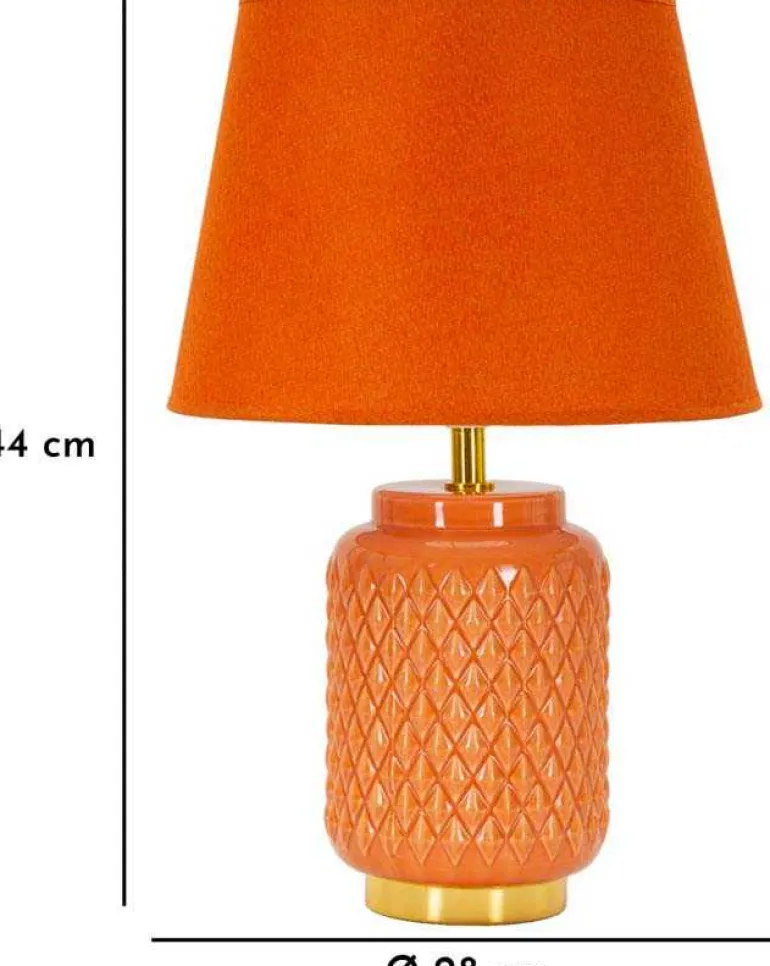 Lampe à poser en céramique Square 28 x 44 cm (Orange)