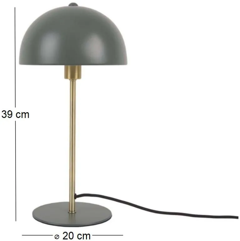 Lampe à poser en métal Bonnet 39 cm (Vert et noir)