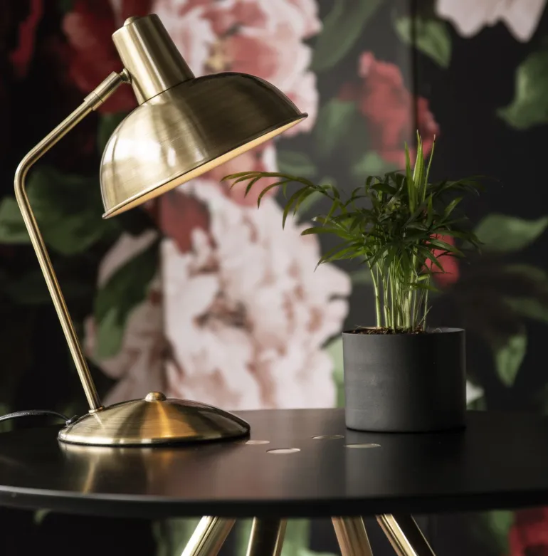 Lampe à poser en métal brossé Hood