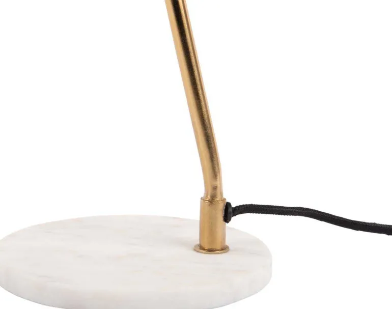 Lampe à poser en métal et marbre Savvy (Noir)