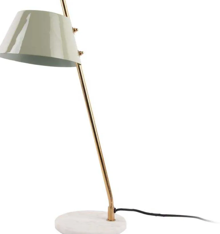 Lampe à poser en métal et marbre Savvy (Vert jade)