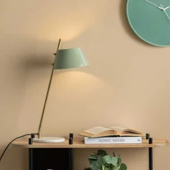 Lampe à poser en métal et marbre Savvy (Vert jade)