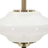 Lampe à poser en métal et verre 22 x 46 cm Vintage