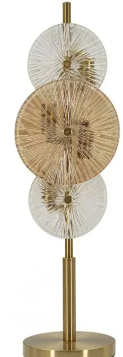 Lampe à poser en métal et verre 20 x 18 x 66 cm Osaka