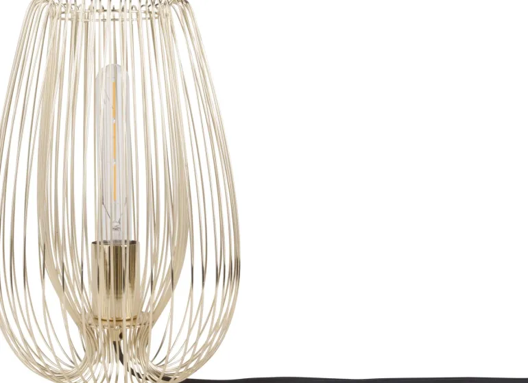 Lampe à poser en métal filaire Lucid gold (33 cm)