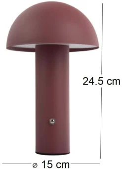 Lampe à poser en métal Fuego (Rouge ocre)