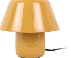 Lampe à poser en métal émaillé Afan (Ocre jaune)