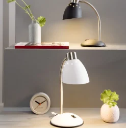 Lampe à poser en métal mat Dorm (Blanc)