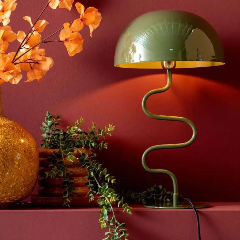 Lampe à poser en métal Twist (Vert jungle)