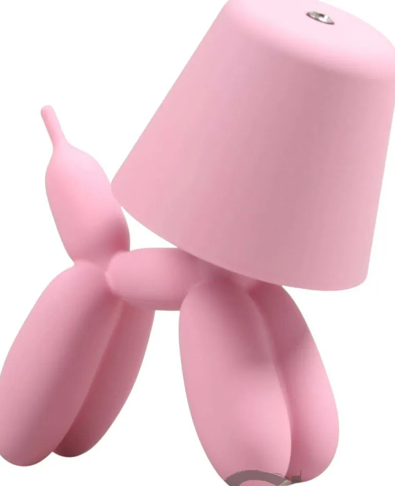 Lampe à poser led Balloon dog 16 x 10 x 18 cm (Rose)