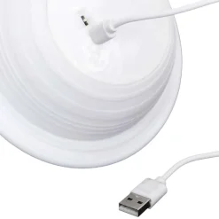 Lampe ronde avec support en bois Saturne
