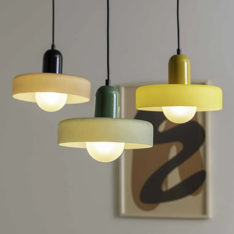 Lampe suspendue en verre Opaco Grato (Vert)