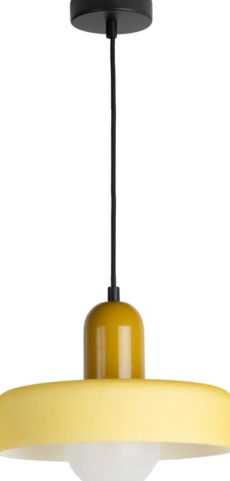 Lampe suspendue en verre Opaco Grato (Jaune)