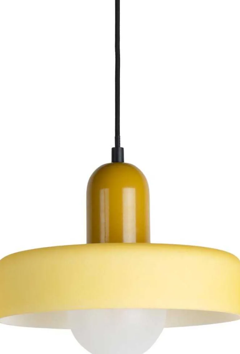 Lampe suspendue en verre Opaco Grato (Jaune)