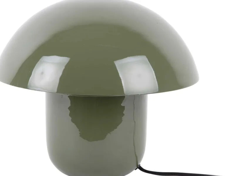 Lampoe à poser en métal émaillé Fat Mushroom (Vert jungle)