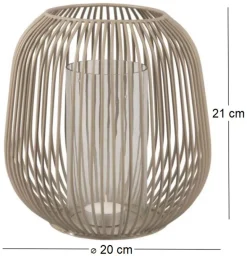 Lanterne en métal filaire Illuminate 20 x 21 cm (Gris foncé)