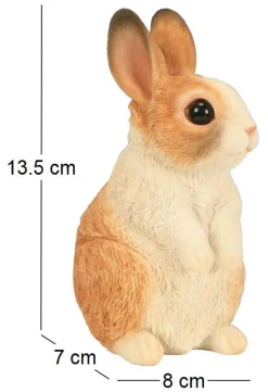 Lapereau marron 2 tons en résine 14 cm