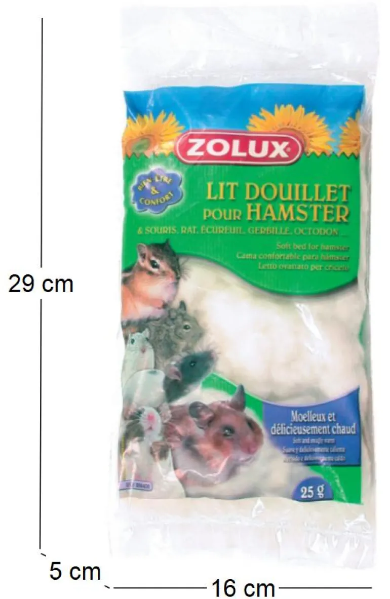 Lit douillet pour rongeur 25gr