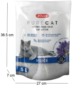 Litière silice parfumée Purecat 5 litres