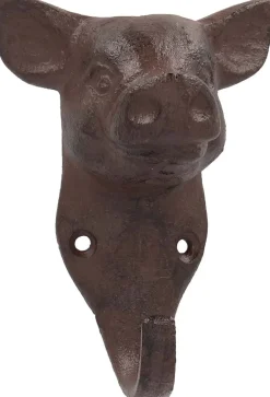 Lot de 2 crochets en fonte (Cochon)