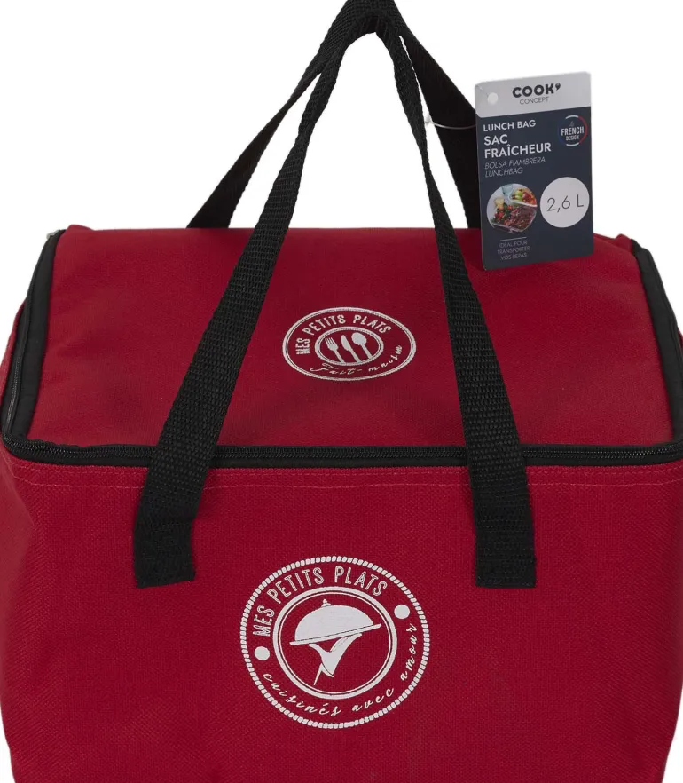 Lunch bag fraicheur 2.6 litres (Rouge foncé)