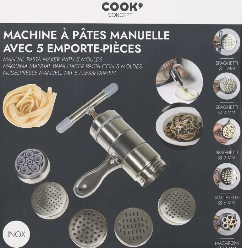 Machine à pâtes manuelle en inox
