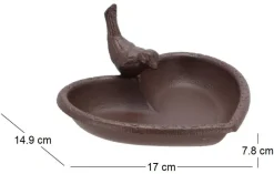Mangeoire à oiseau en fonte Joli coeur