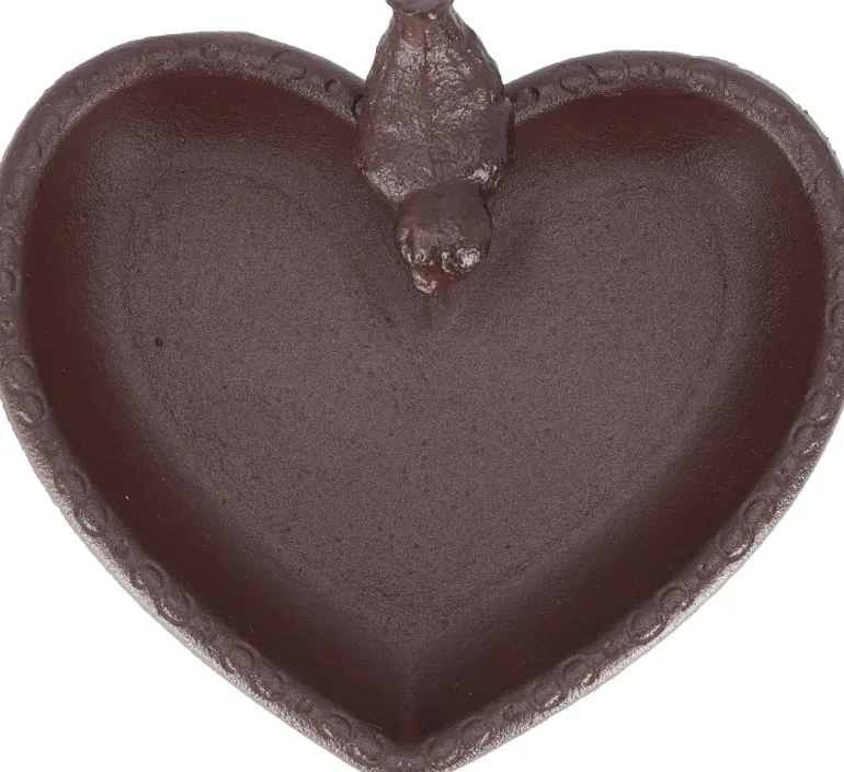 Mangeoire à oiseau en fonte Joli coeur