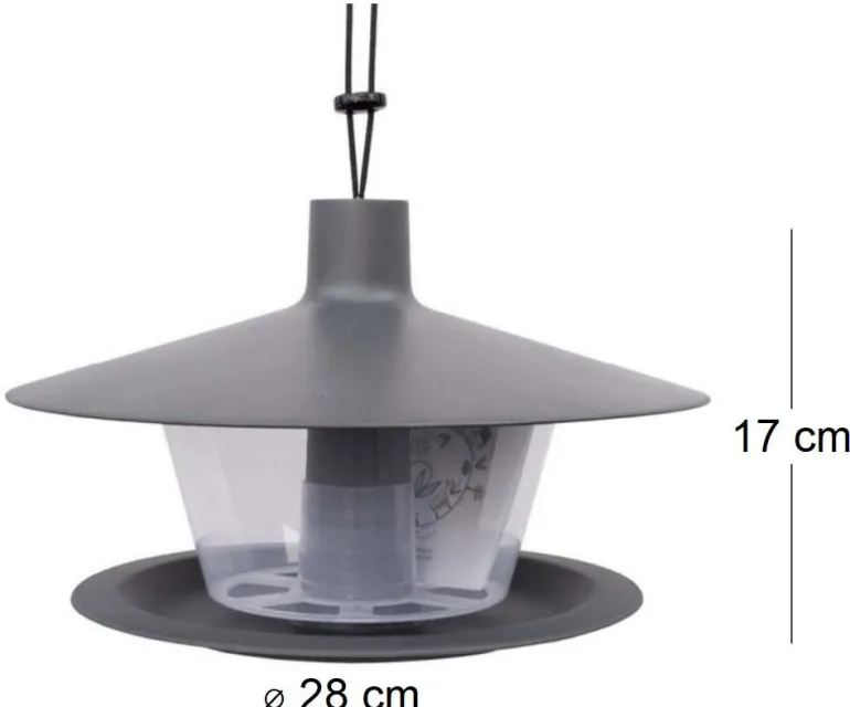 Mangeoire à oiseaux en plastique Cap (Noir)