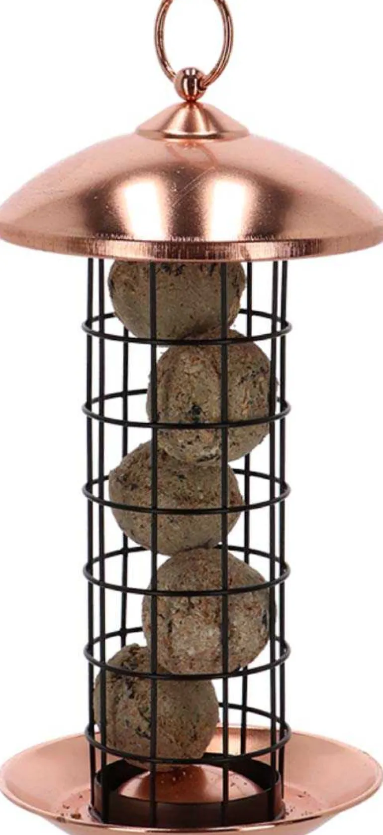 Mangeoire à oiseaux (Plaqué cuivre - boules de graisses)