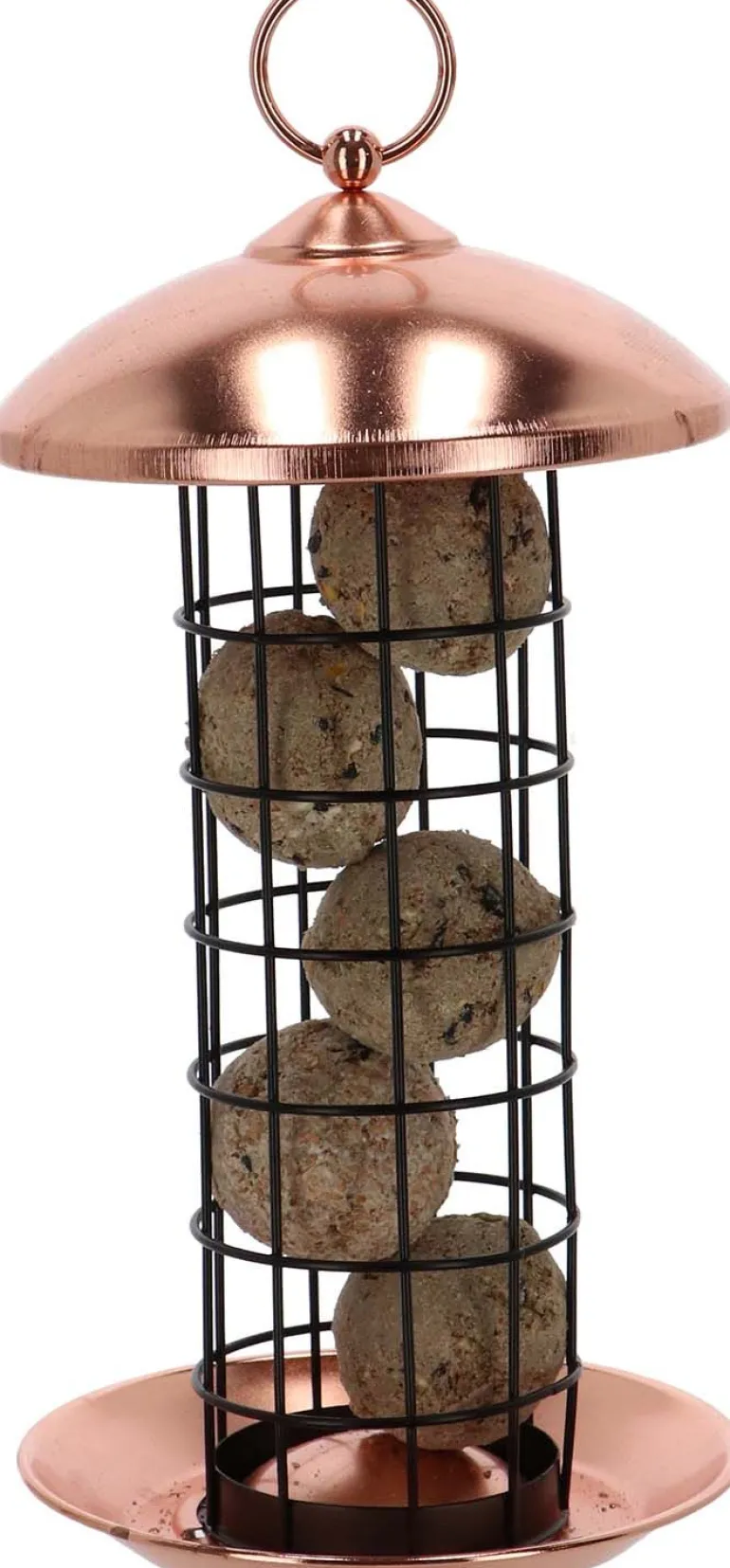 Mangeoire à oiseaux (Plaqué cuivre - boules de graisses)