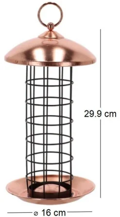 Mangeoire à oiseaux (Plaqué cuivre - boules de graisses)
