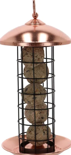Mangeoire à oiseaux (Plaqué cuivre - boules de graisses)